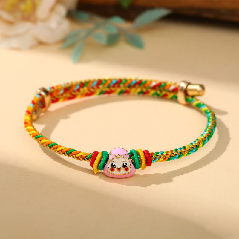 Fortune Jewel Colorful Rope Zongzi Pattern Luck Handmade Child Adult Bracelet