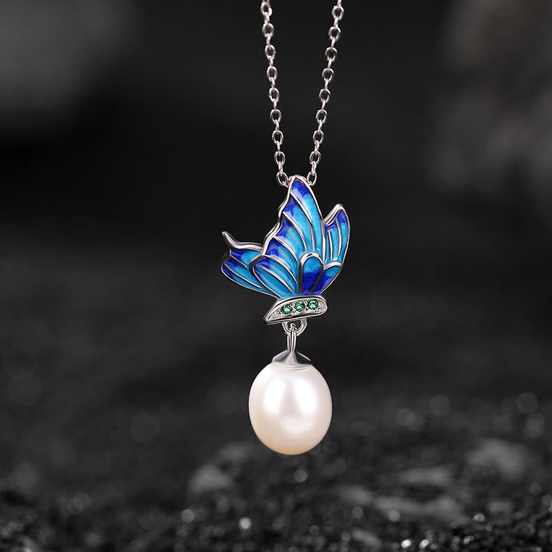 Fortune Jewel 925 Sterling Silver Pearl Butterfly Healing Necklace Pendant Earrings Ring