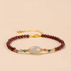 Fortune Jewel Garnet Jade Tourmaline Bead Passion Bracelet