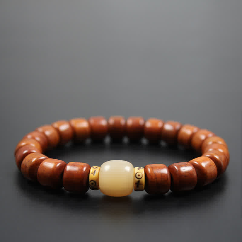 Fortune Jewel Tibetan Bone Beads Om Mani Padme Hum Strength Bracelet