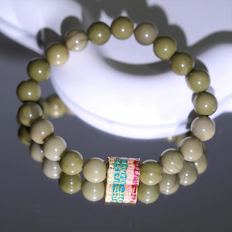 Fortune Jewel Natural Alashan Agate Encourage Bracelet