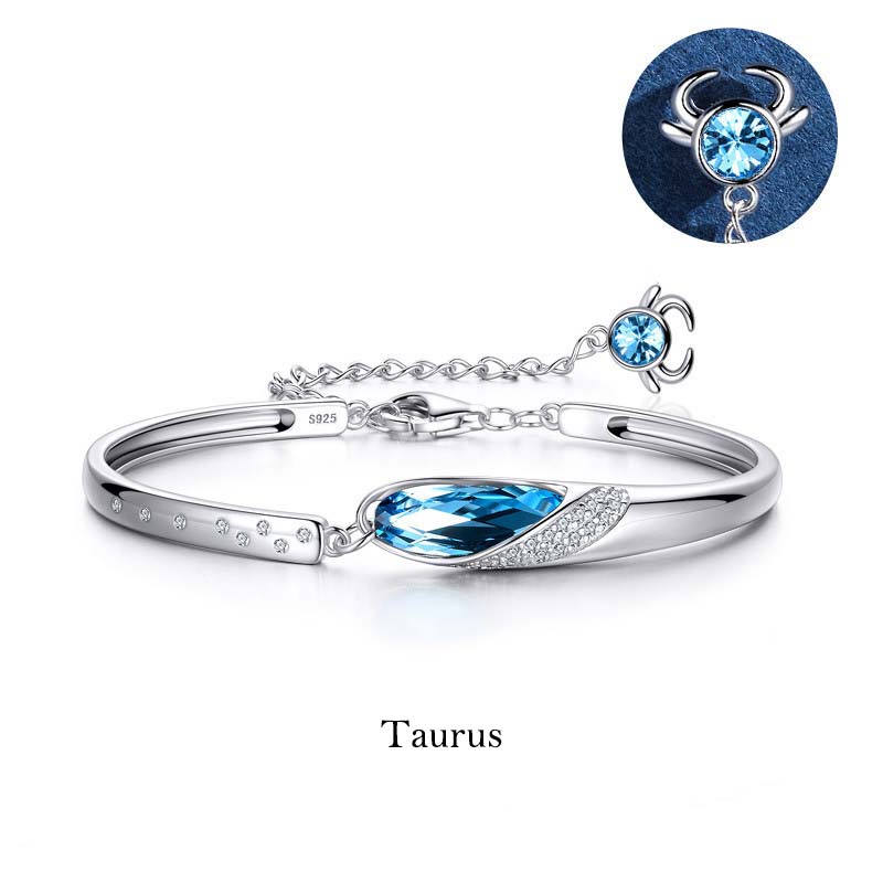 Fortune Jewel 925 Silver Plated Copper 12 Constellations of the Zodiac Charm Bracelet
