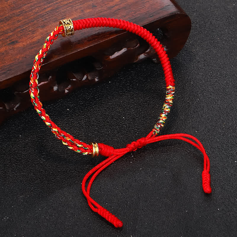 Fortune Jewel Om Mani Padme Hum Protection Luck String Bracelet