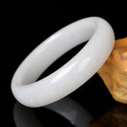 Fortune Jewel Natural Golden Silk Jade Wealth Luck Bracelet Bangle