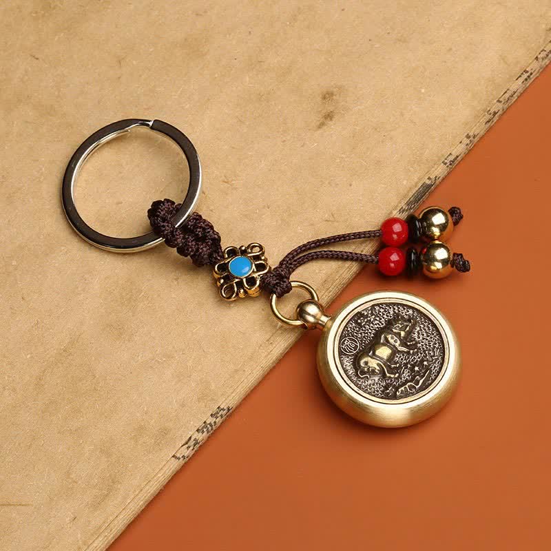 Fortune Jewel 12 Chinese Zodiac Blessing Wealth Fortune Keychain