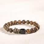 Fortune Jewel Tibetan Green Sandalwood Crystal Soothing Peace Bracelet