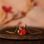 ❗❗❗A Flash Sale- Fortune Jewel 925 Sterling Silver Year of the Dragon Natural Red Agate Dragon Attract Fortune Fu Character Strength Bracelet Necklace Pendant Earrings