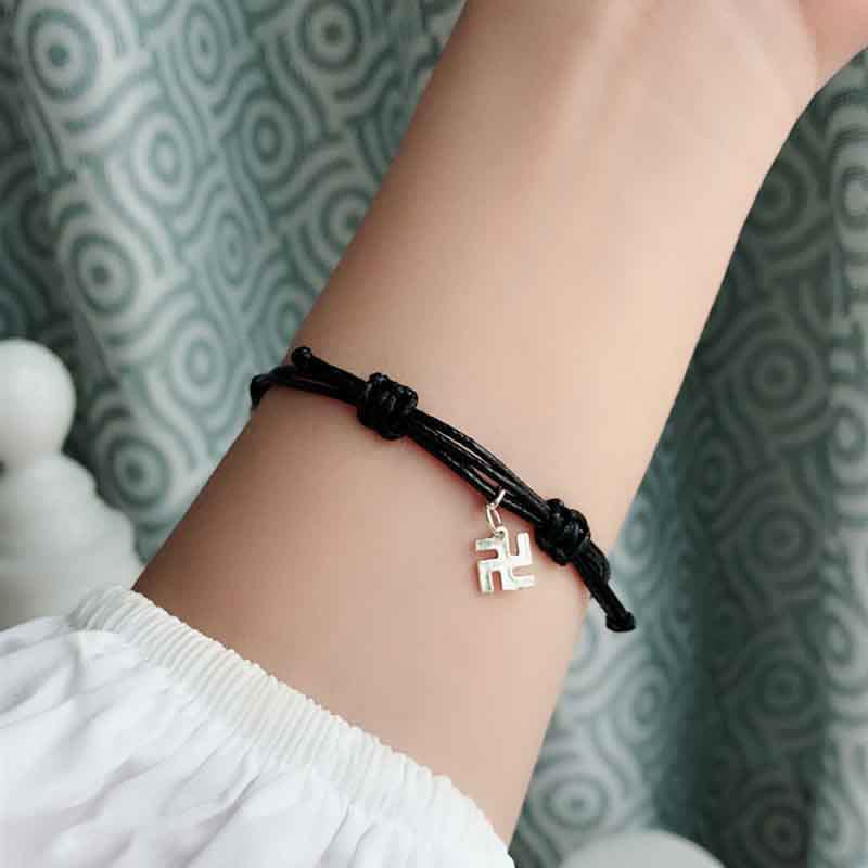 Fortune Jewel 925 Sterling Silver Red String Luck Strength Braid Bracelet