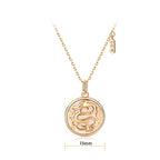Buddha Stones 925 Sterling Silver Tridacna Stone Year of the Dragon Fu Character Luck Strength Necklace Pendant