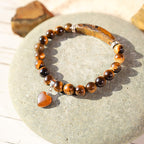 Fortune Jewel Natural Quartz Love Heart Healing Beads Bracelet