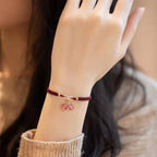 Fortune Jewel Natural Strawberry Quartz Amethyst Green Phantom Bead Positive Bracelet