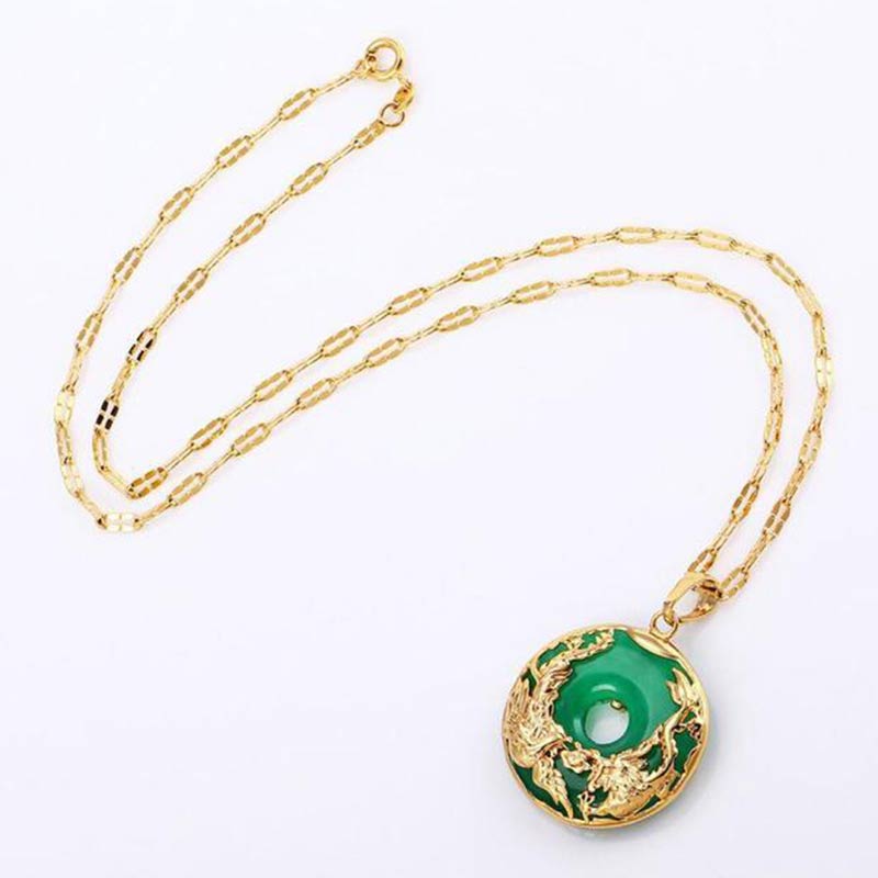 Fortune Jewel Natural Jade Prosperity Necklace Fortune Jewel