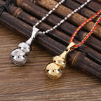 Buddha Stones Tibetan Yin Yang Symbol Gourd Harmony Titanium Steel Necklace Pendant Fortune Jewel