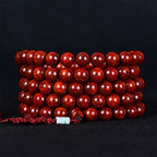 Fortune Jewel Tibetan Small Leaf Red Sandalwood Balance Bracelet