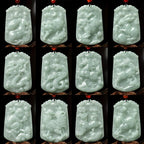 Fortune Jewel Natural Jade 12 Chinese Zodiac Abundance Amulet Pendant Necklace Fortune Jewel