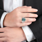 Fortune Jewel 925 Sterling Silver Fengshui Wealth Prosperity Jade PiXiu Luck Ring