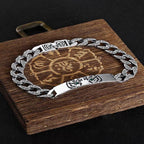 Fortune Jewel Tiger Tang Dynasty Flower Design Copper Luck Chain Bracelet