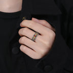 Fortune Jewel Tibetan Om Mani Padme Hum Red Agate Dorje Vajra Design Wisdom Ring