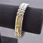 Fortune Jewel Fish Scale Magnetic Buckle Titanium Steel Balance Bracelet Bangle