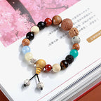 Fortune Jewel Bodhi Seed Agate Wisdom Harmony Wrist Mala Bracelet