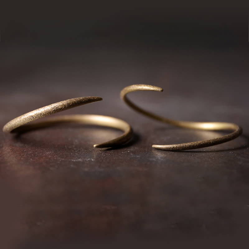 Fortune Jewel Simple Design Copper Luck Adjustable Cuff Bracelet