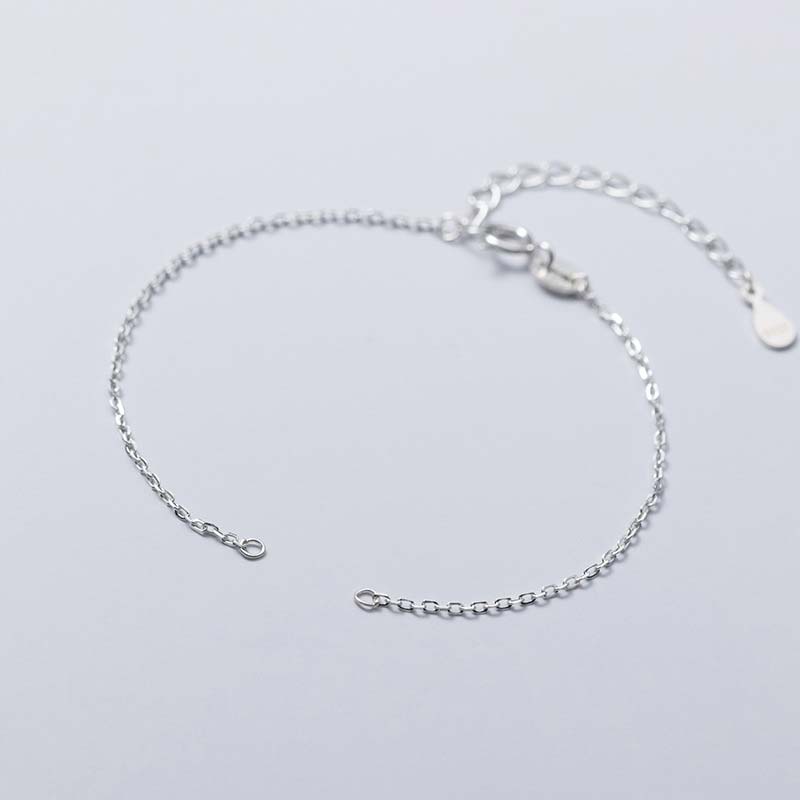 Fortune Jewel 925 Sterling Silver Semi-finished Chain Blessing Bracelet