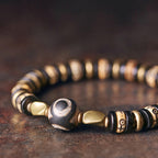 Fortune Jewel Tibetan Bone Beads Ebony Wood Strength Bracelet