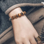 Fortune Jewel Tiger Eye Stone Copper Protection Bracelet