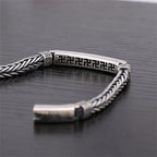 Fortune Jewel Swastika Pattern Engraved Luck Bracelet