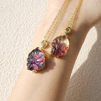 Fortune Jewel Natural Colorful Fluorite Nine Tailed Fox Protection Necklace Pendant