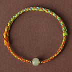 Fortune Jewel Colorful Rope Luck Jade Bead Abundance Bracelet