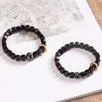 Fortune Jewel Tibetan Ebony Wood Dzi Bead Balance Calm Bracelet
