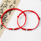 Fortune Jewel 925 Sterling Silver Luck Bead Protection Red String Braided Bracelet