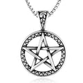 Fortune Jewel Pentagram Titanium Steel Balance Necklace Pendant