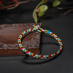 Fortune Jewel Tibet Handmade Five Color Thread Protection Braid String Bracelet