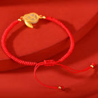 Fortune Jewel 925 Sterling Silver Year of the Rabbit Hetian White Jade Luck Red String Protection Bracelet