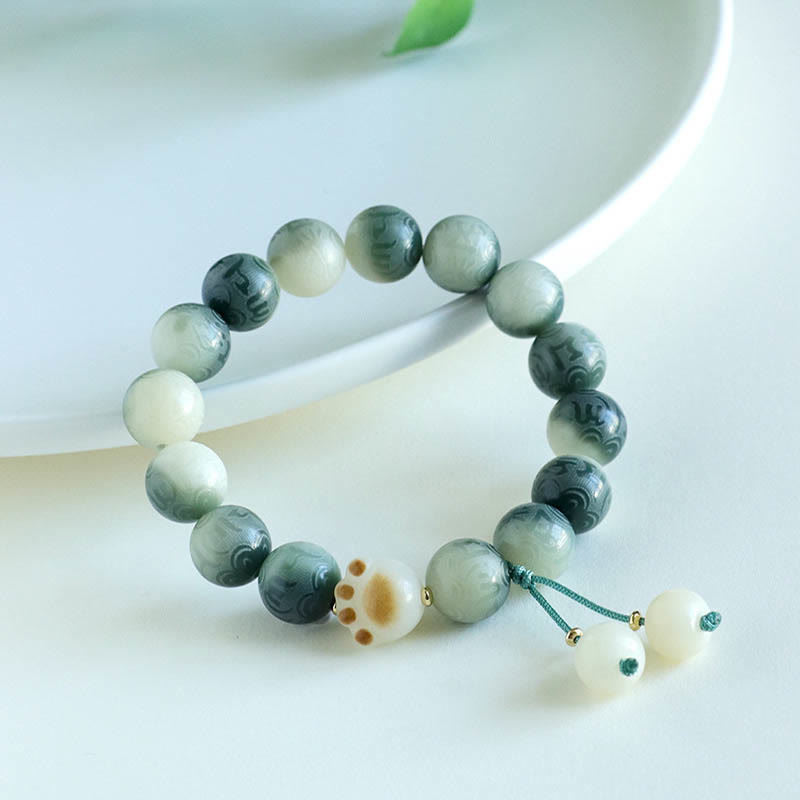 Fortune Jewel Bodhi Seed Om Mani Padme Hum Carved Harmony Bracelet