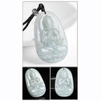 Fortune Jewel Chinese Zodiac Natal Buddha Jade Wealth Prosperity Necklace Pendant Fortune Jewel