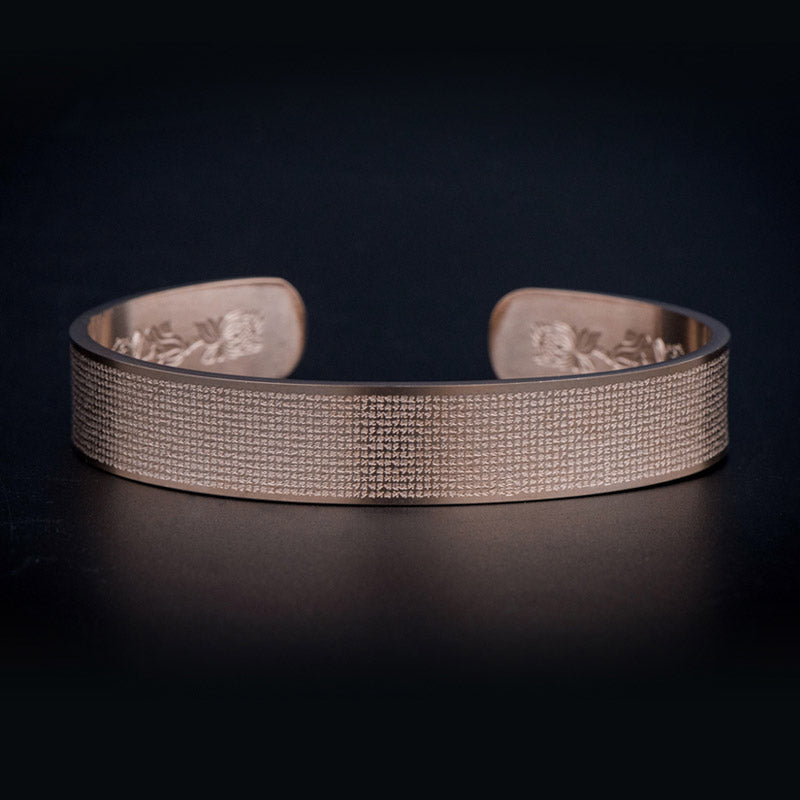 Fortune Jewel Shurangama Mantra Engraving Titanium Steel Blessing Bracelet