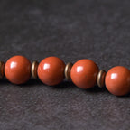 Fortune Jewel Red Jasper Moss Agate Black Obsidian Crystal Copper Peace Couple Bracelet