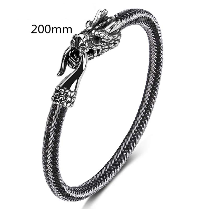 Fortune Jewel Dragon Titanium Steel Protection Luck Bracelet Fortune Jewel