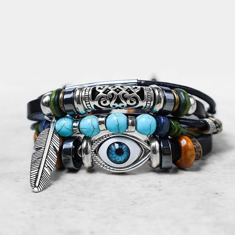 Fortune Jewel Tibetan Turquoise Evil Eye Purification Bracelet