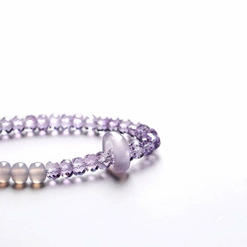 Fortune Jewel Natural Amethyst Crystal Meditation Healing Bracelet