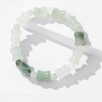 Fortune Jewel Jade Coconut Shell Bamboo Pattern Abundance Luck Bracelet