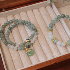 Fortune Jewel Single Double Layer Jade Peace Buckle Luck Bracelet