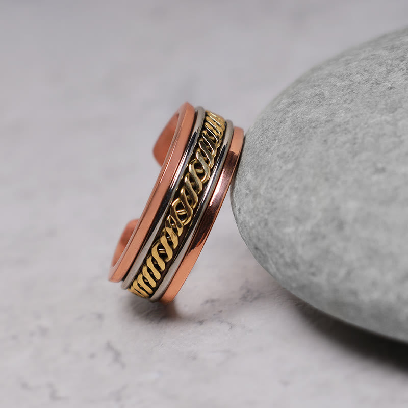 Fortune Jewel Magnetic Copper Balance Adjustable Cuff Bracelet Bangle Ring