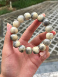 Creamy Gray Bodhi Bead Bracelet for Everyday Calm 14mm