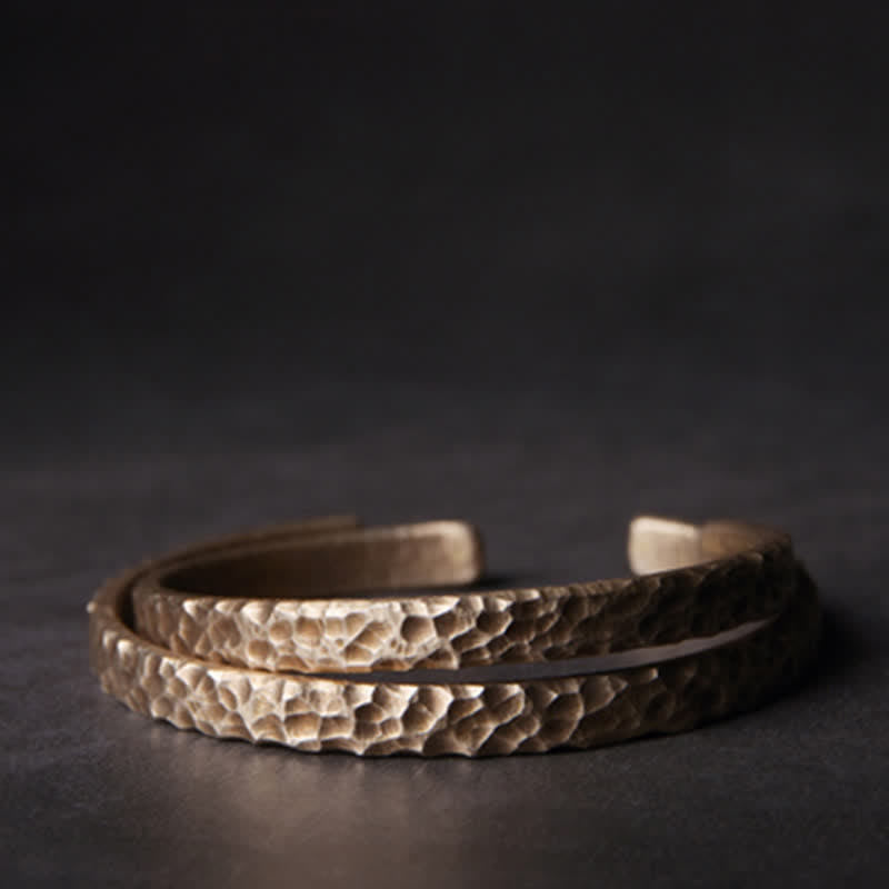 Fortune Jewel Simple Design Copper Wealth Cuff Bracelet
