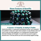 Fortune Jewel Colorful Sea Willow Mala Positive Bracelet Ring