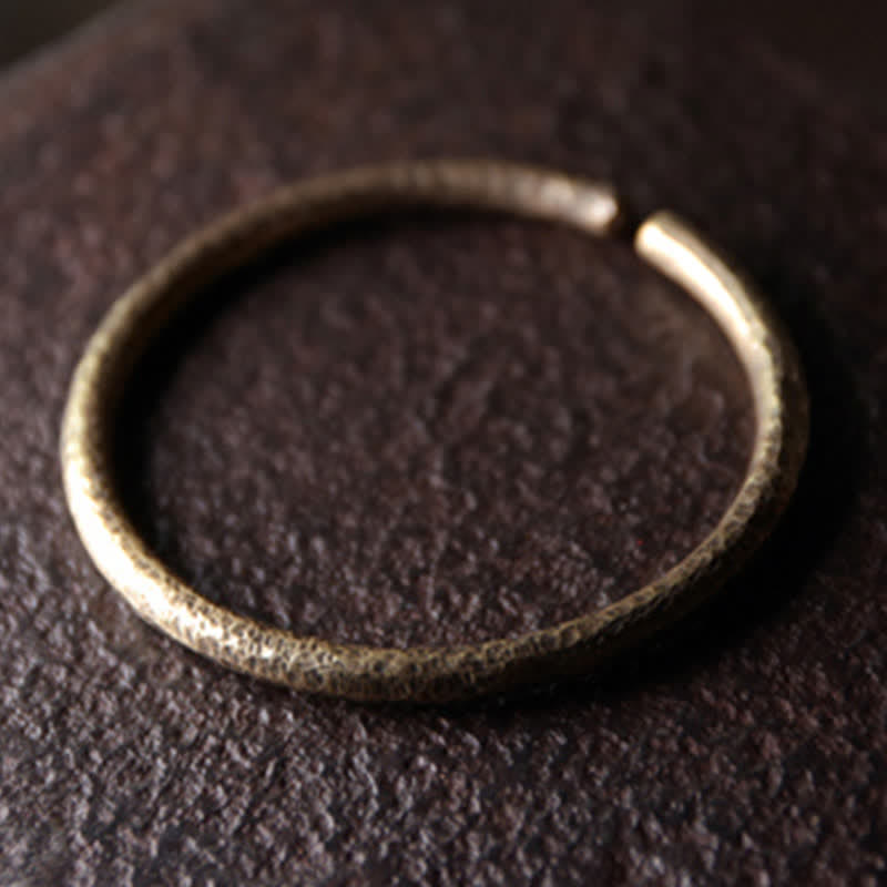 Fortune Jewel Rustic Design Copper Balance Adjustable Cuff Bracelet